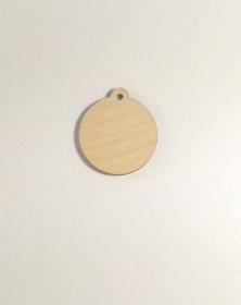 Ciondoli in legno con foro formato rotondo diametro 4 Cm