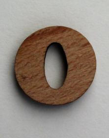 Numero piccolo 2x2 Cm cifra 0 in legno per arti creative hobby decoro addobbo. Laboratorio Artigianale lacornicetta.it