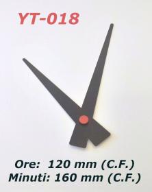YT-018 Lancette a punta per orologi stile moderno tappino colore rosso - By lacornicetta